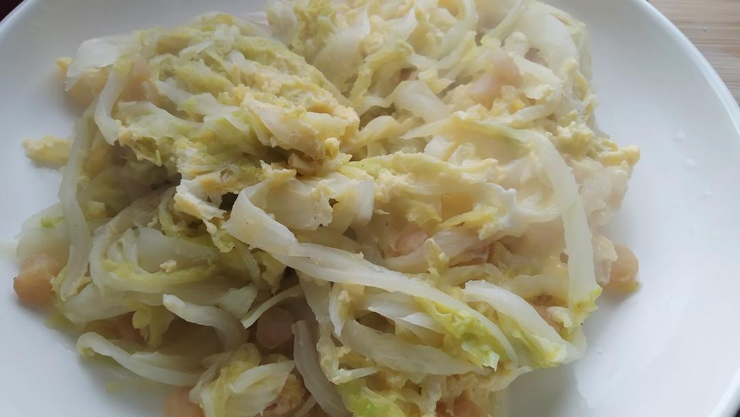 素赛螃蟹----干贝白菜滑蛋