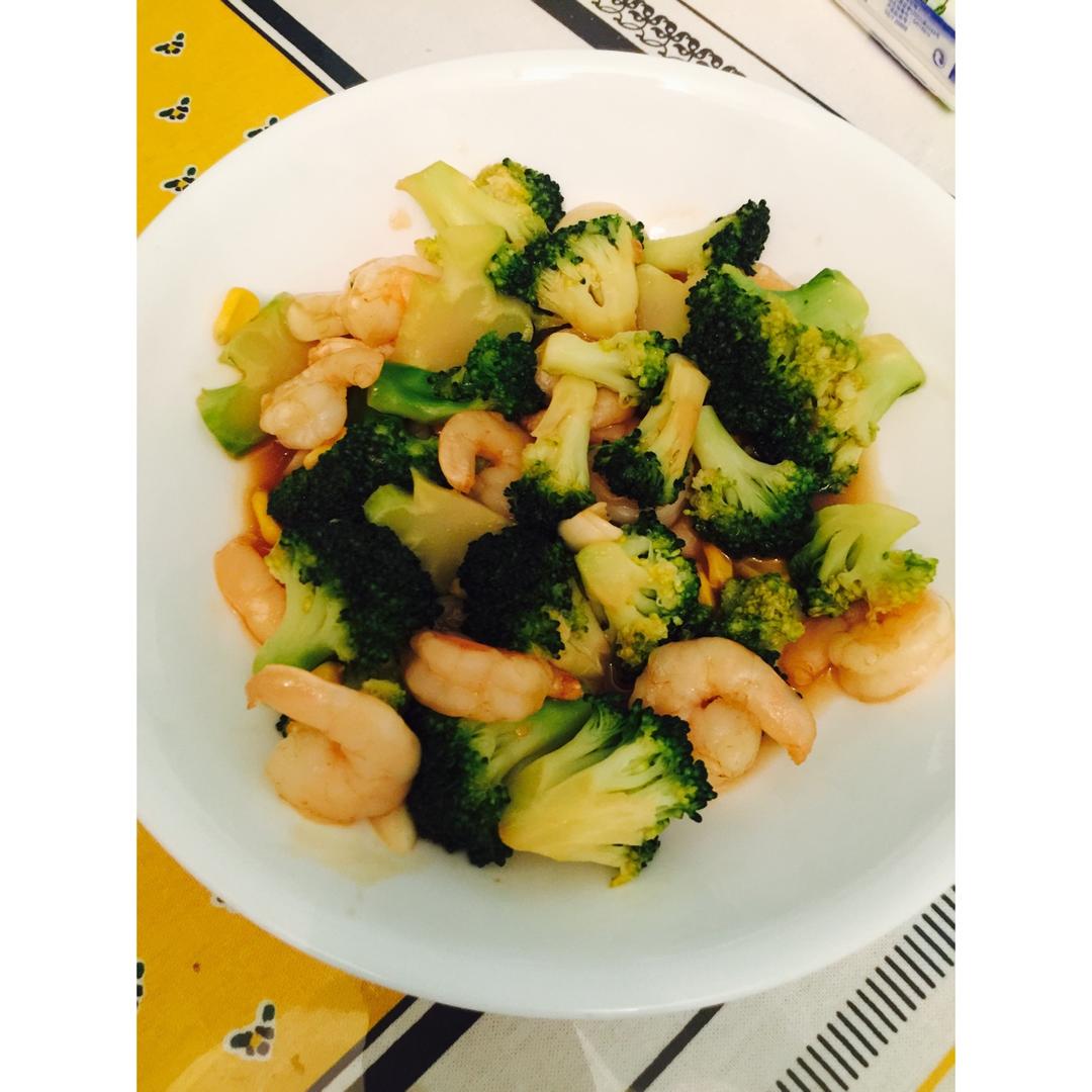 西兰花炒虾仁
