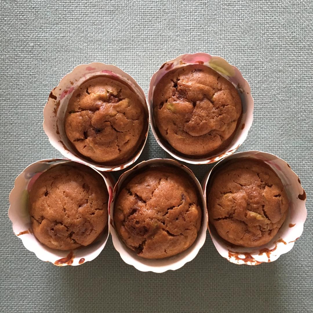 【超健康零食】全麦红糖西葫芦巧克力muffin