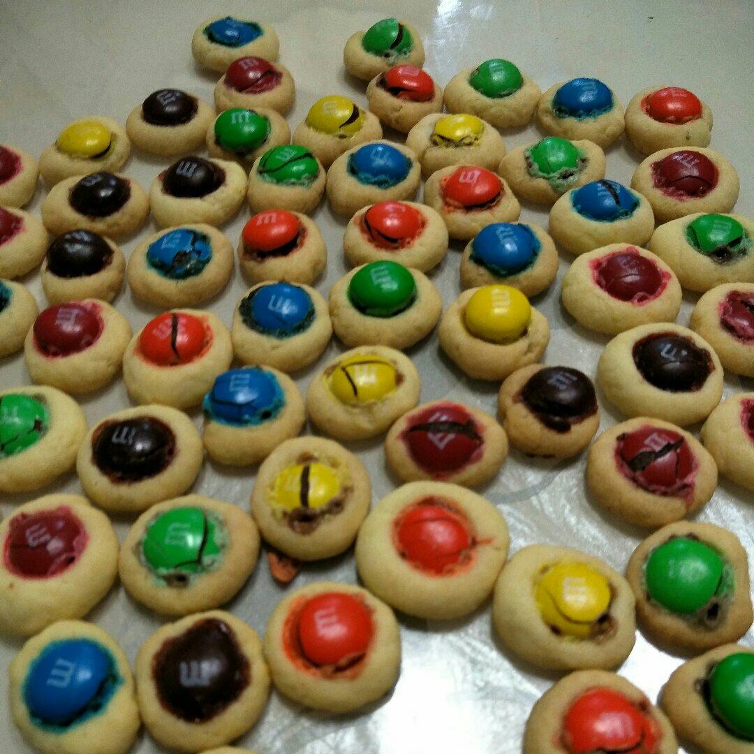 椰子味迷你MM豆曲奇小饼