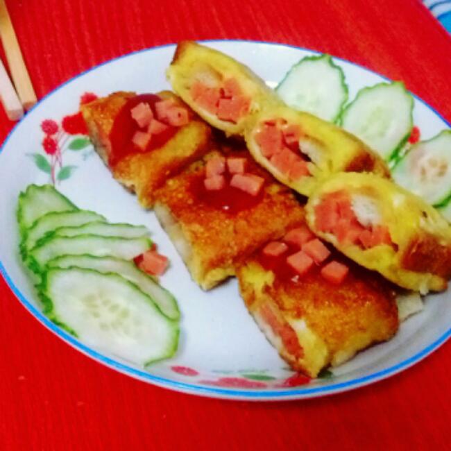 芝士香肠土司卷