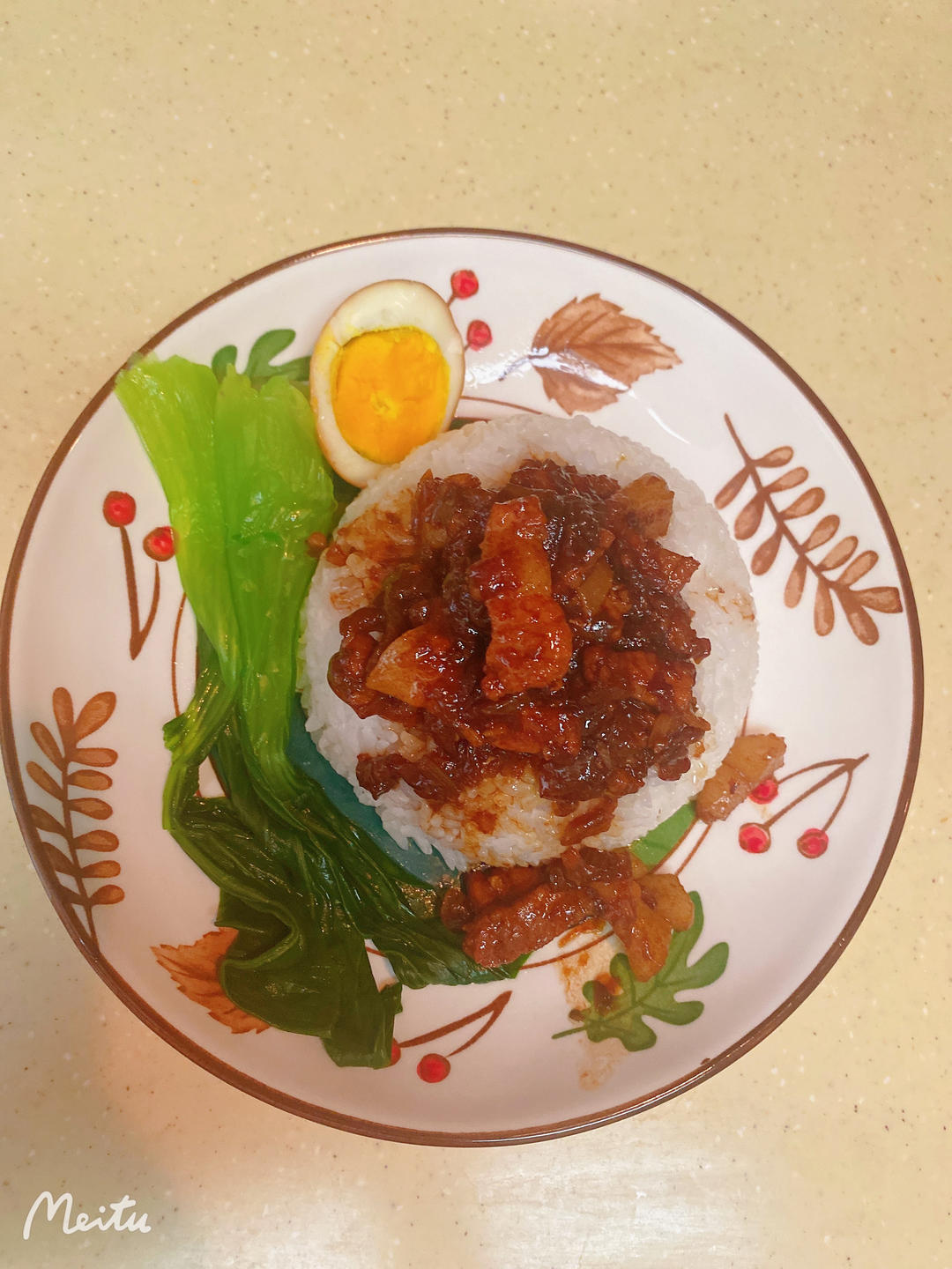 洋葱酥卤肉饭