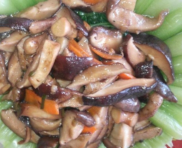 香菇扒油菜的做法