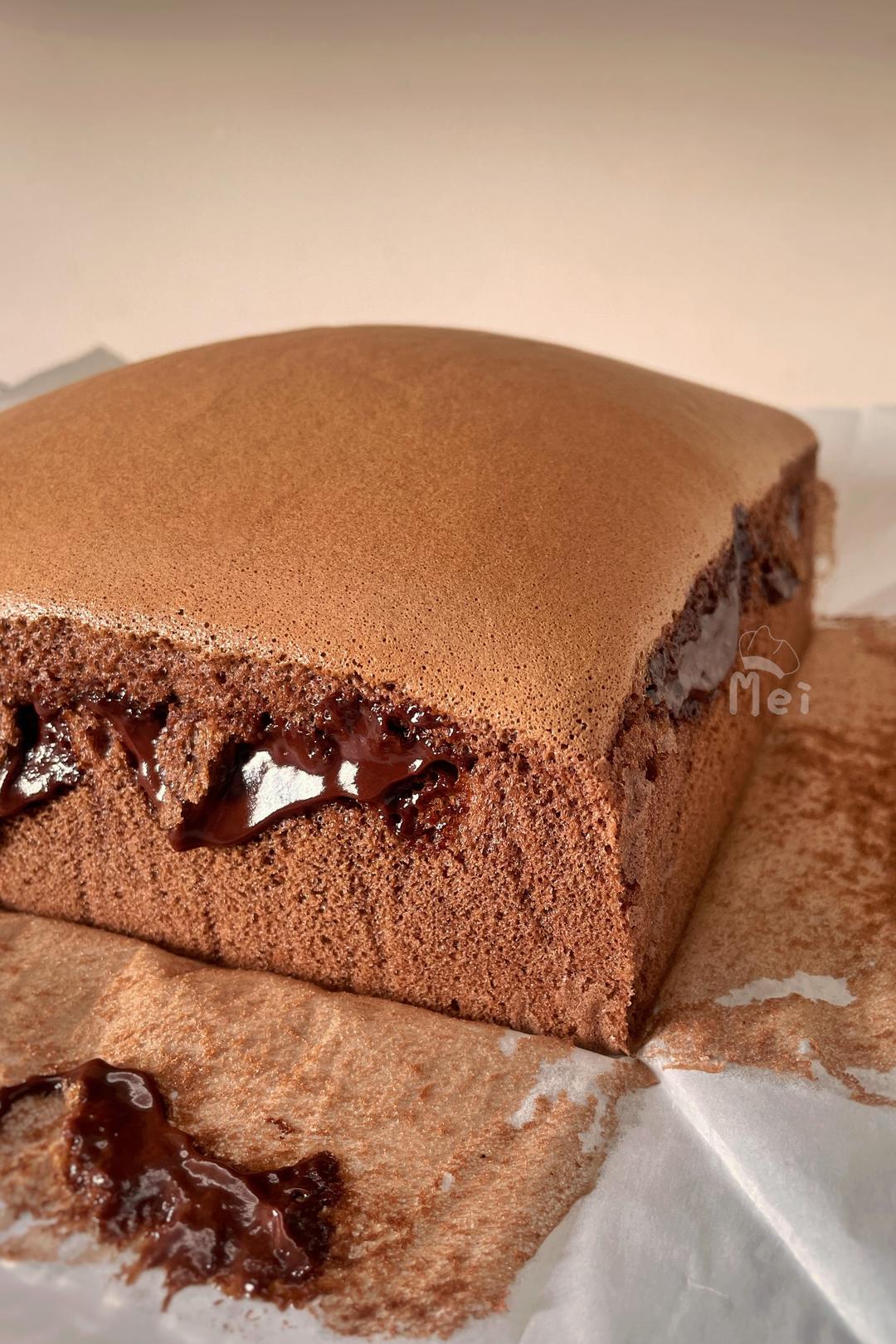 爆浆巧克力古早蛋糕的做法