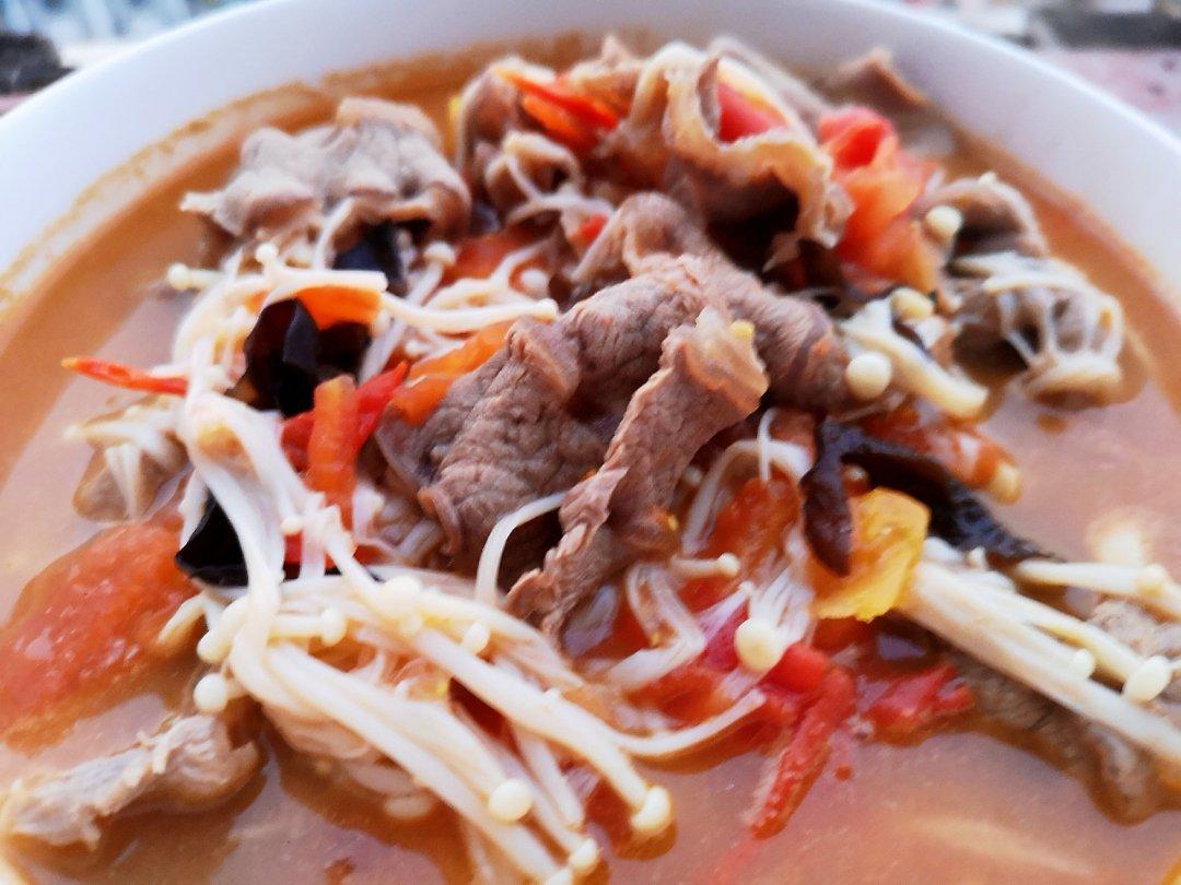 番茄滑牛肉汤