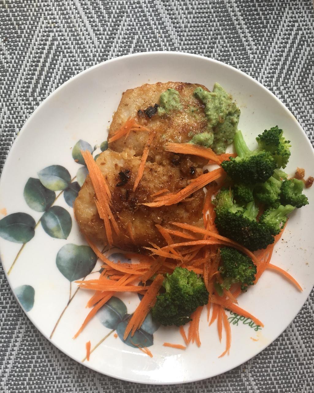 香蒜蜂蜜煎龙利鱼柳