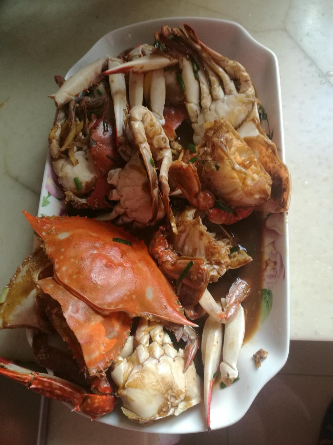红烧梭子蟹