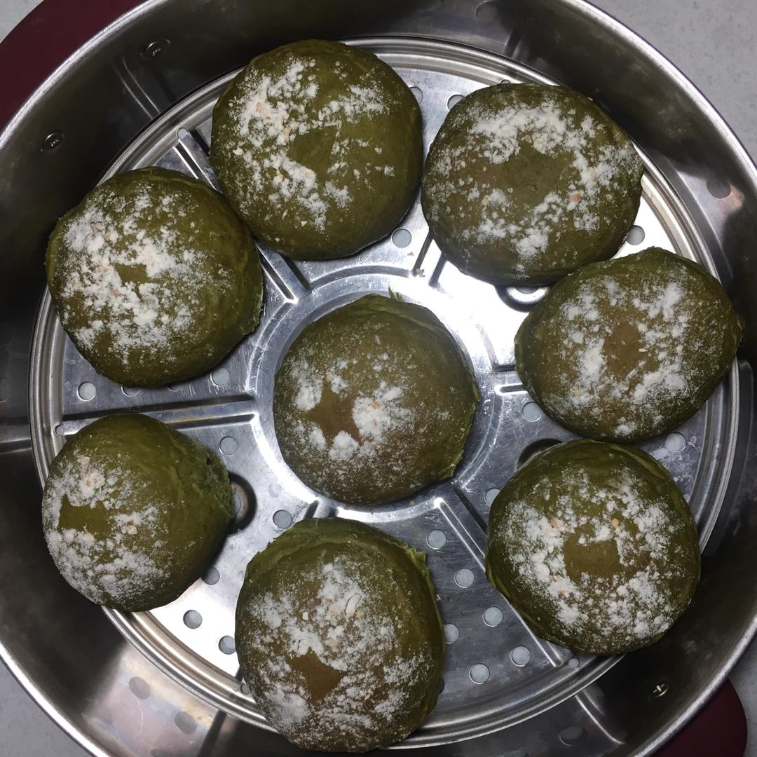 抹茶红豆软面包