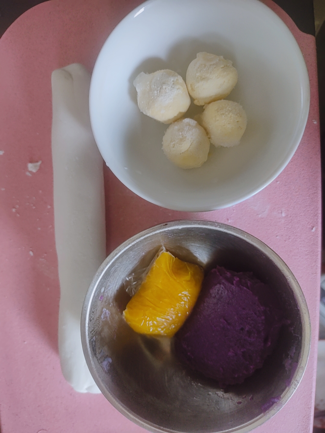 无糖健康紫薯Q饼(糯米饼）的做法 步骤1