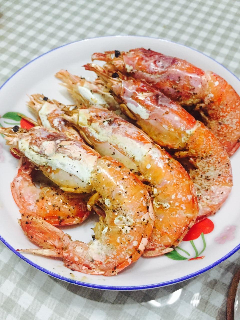 盐烤阿根廷红虾