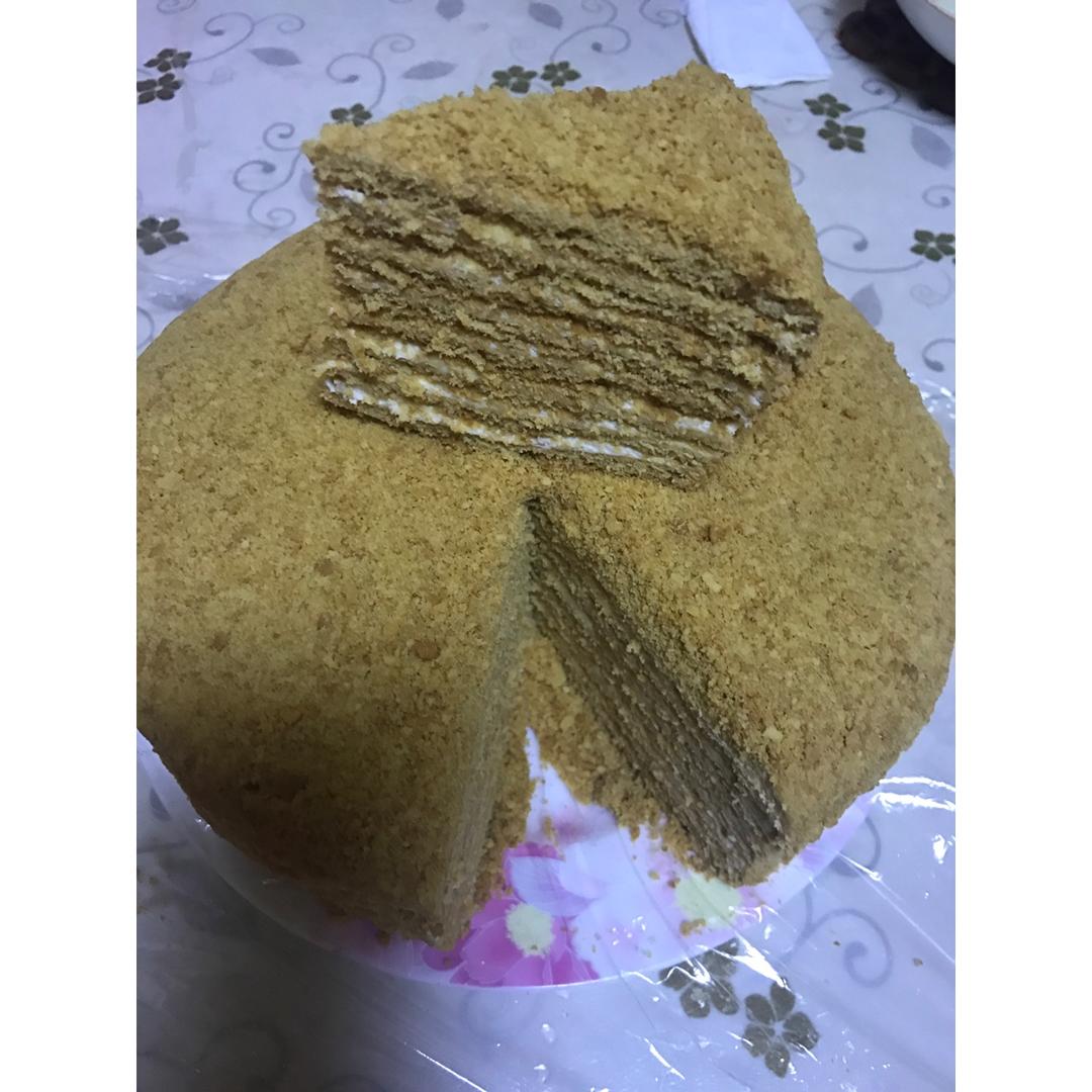 俄罗斯蜂蜜蛋糕   千层蛋糕【又名提拉米苏】