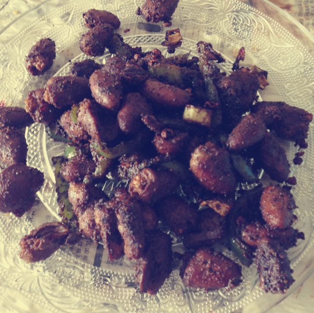 爆炒鸡心（孜然版）