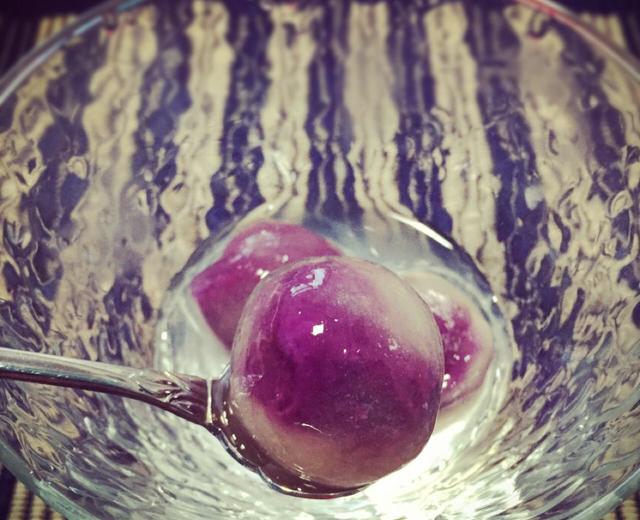 Q弹貌美的水晶紫薯汤圆