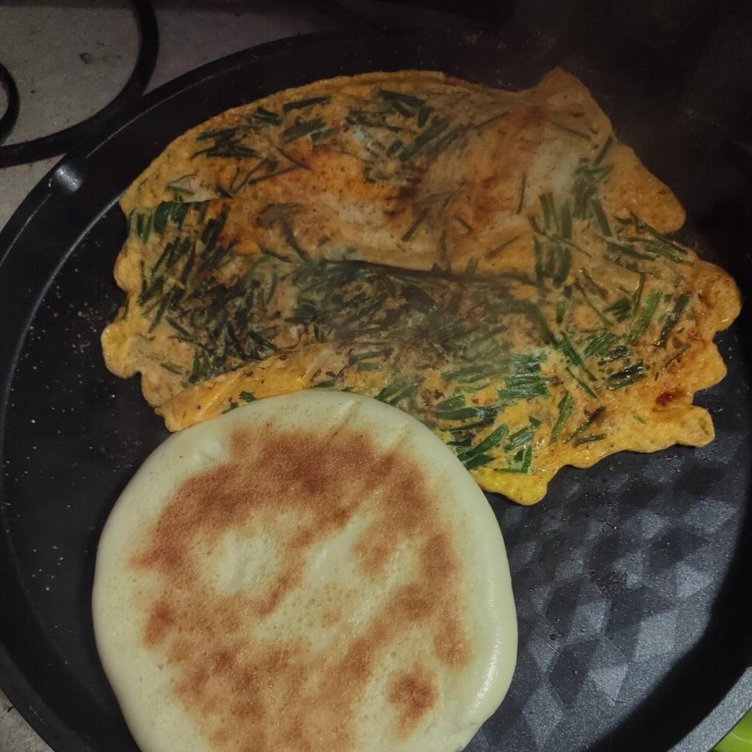 五分钟早餐：小葱鸡蛋饼