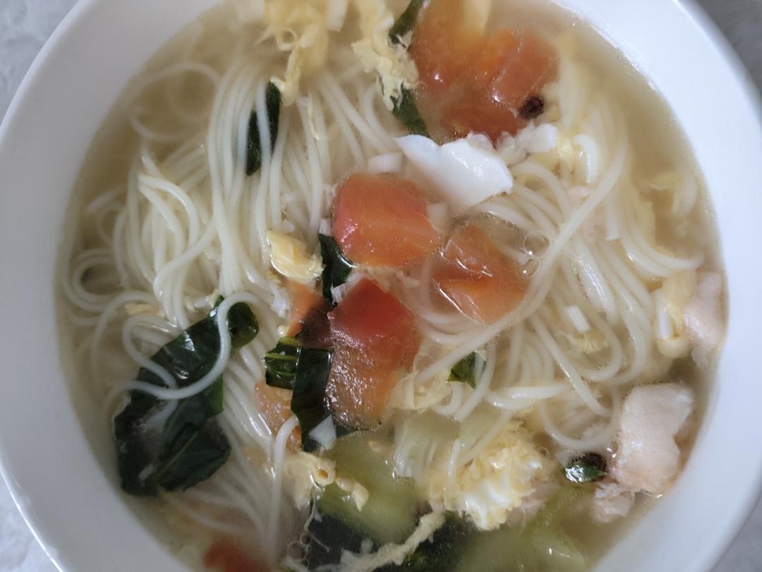 青菜西红柿面的做法