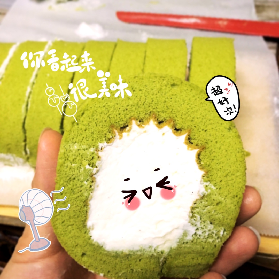 抹茶奶油蛋糕卷——最爱这一抹清新