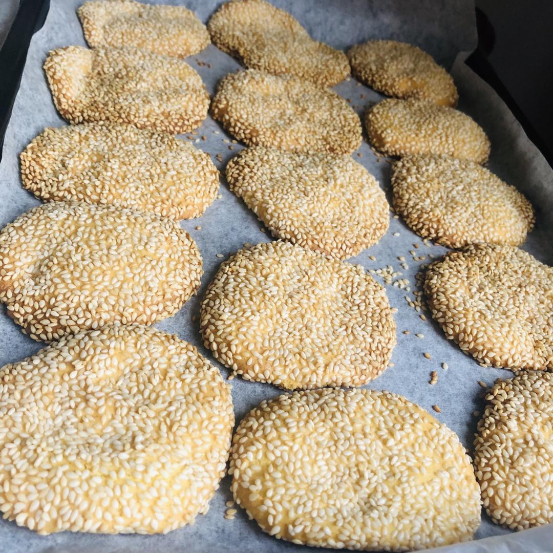 玉米面麻饼