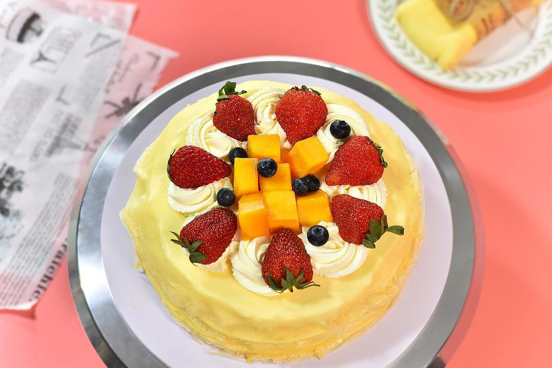 芒果千层蛋糕🍓～薄千层皮🎂无需烤箱