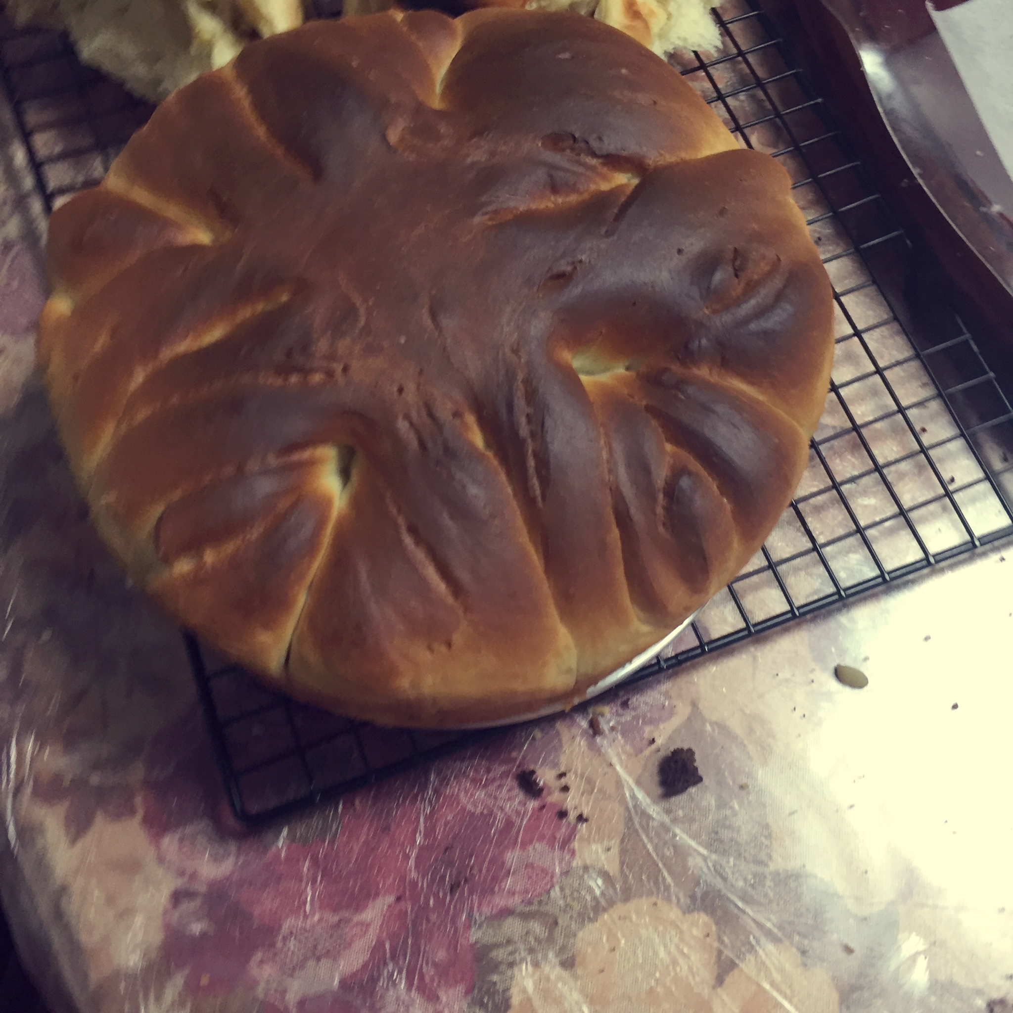 豆沙花式面包