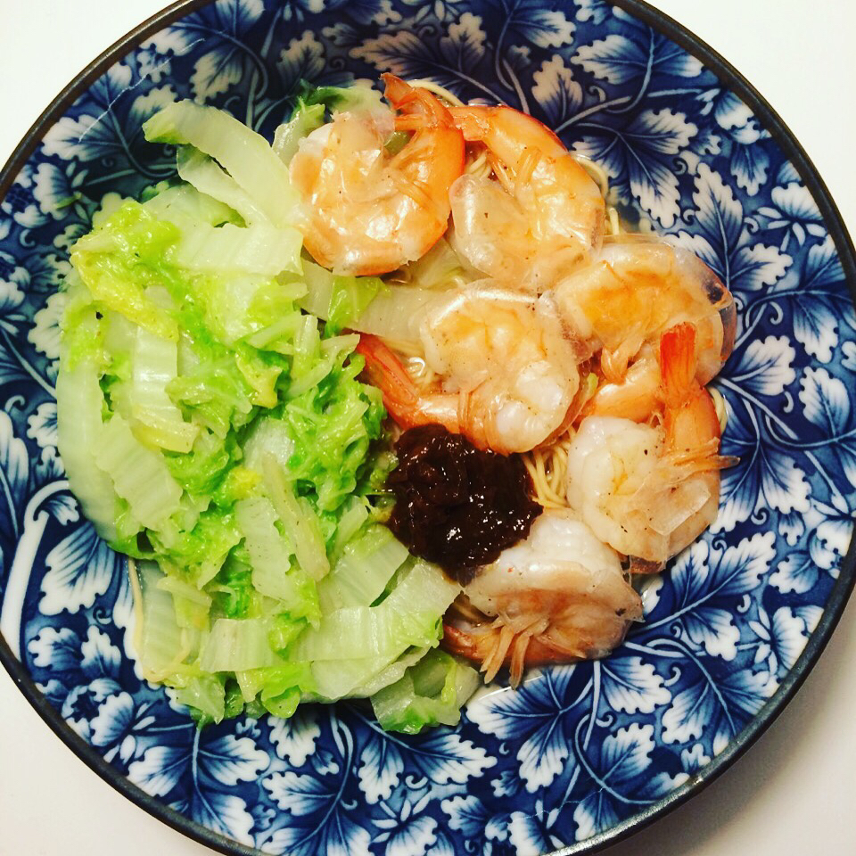 白菜虾干面