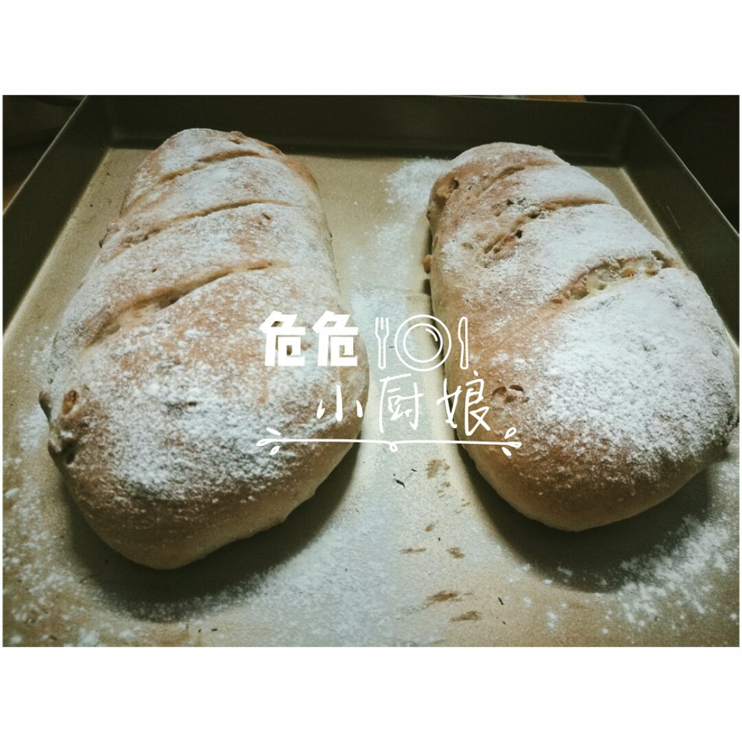 全麦核桃包～软欧包