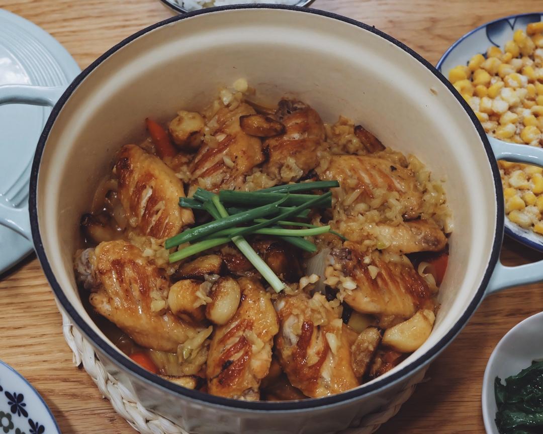 北鼎铸铁锅食谱｜焖蒜香鸡翅