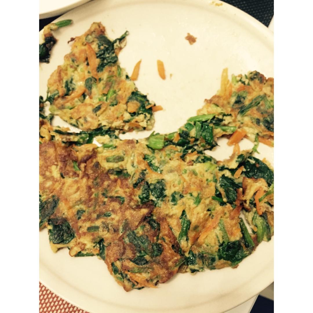 菠菜胡萝卜蛋饼