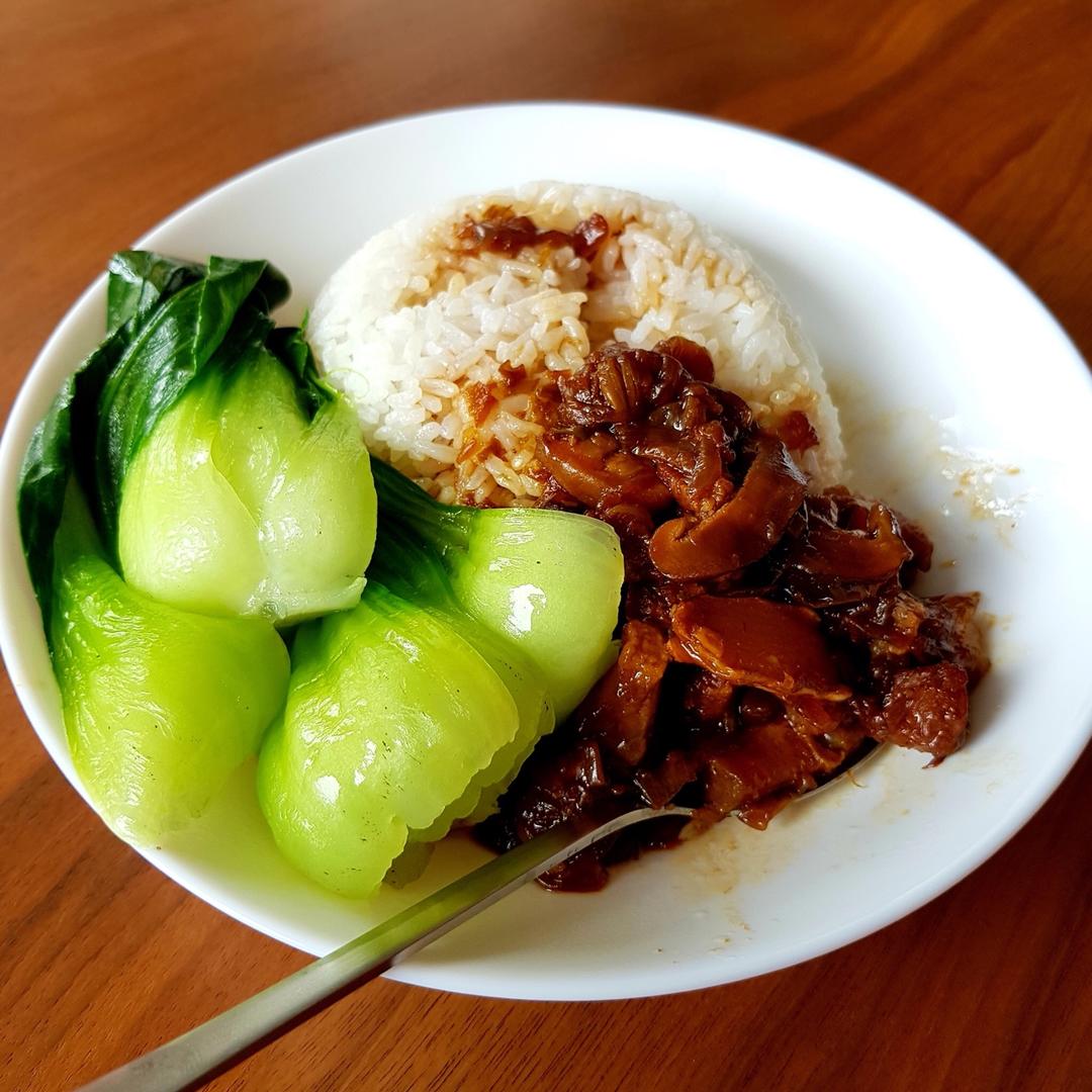 洋葱酥卤肉饭