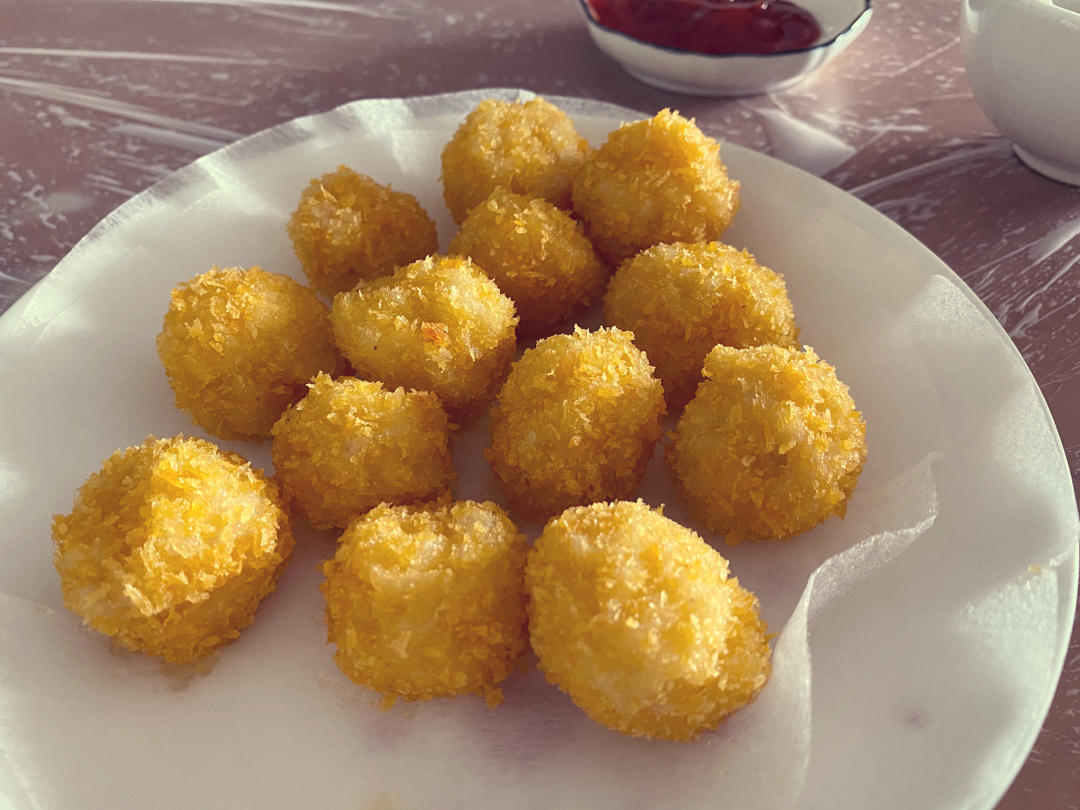 猫虫虫3750做的自制-香炸龙利鱼丸