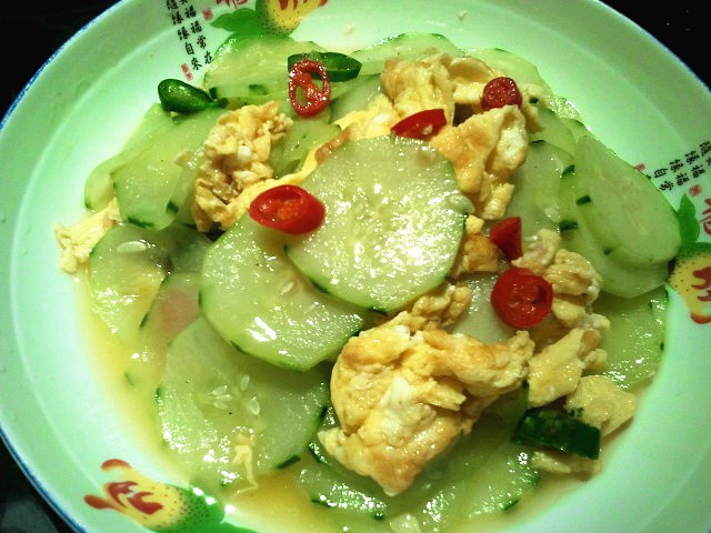 黄瓜炒鸡蛋