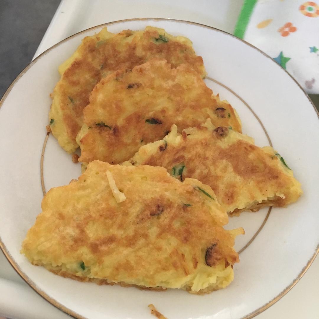 宝宝辅食：简易营养鸡蛋土豆饼-10分钟搞定