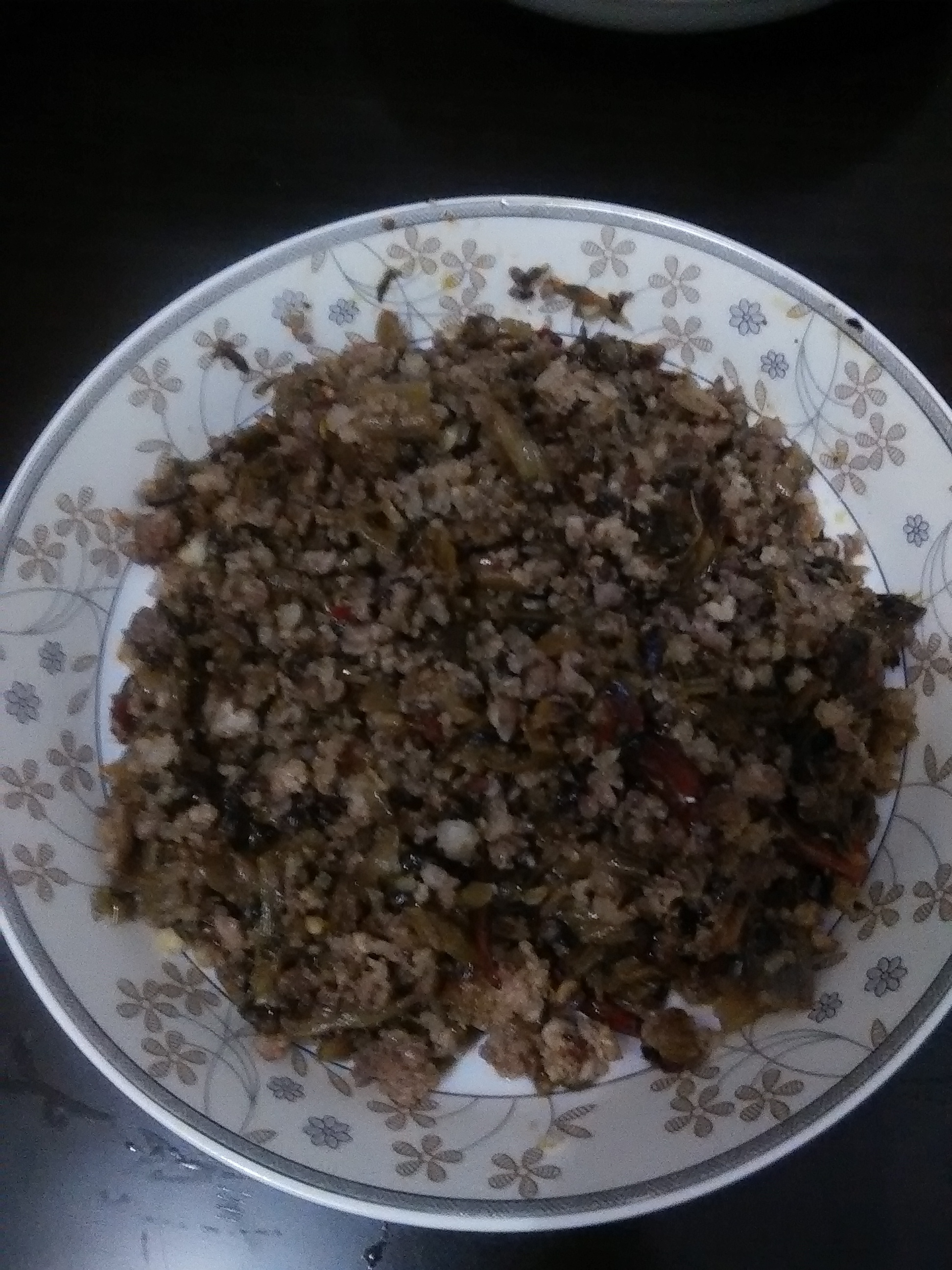 腌菜炒肉末
