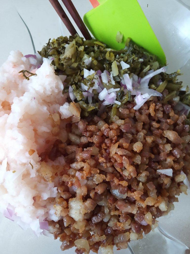 玉米面蒸饺素萝卜馅