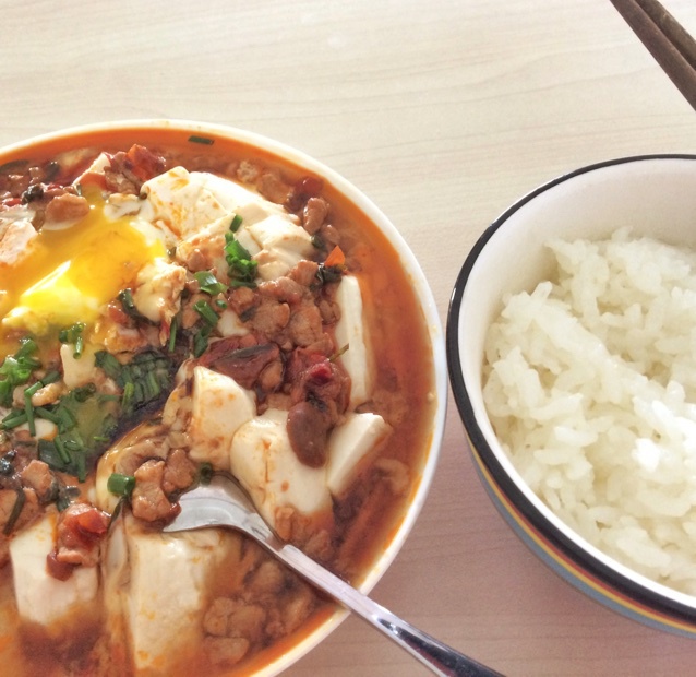 【一人食】肉末豆腐太阳蛋