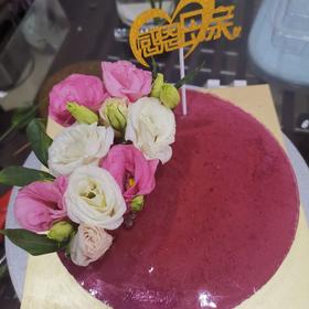 蓝莓奶酪慕斯🎂（鲜花装饰）