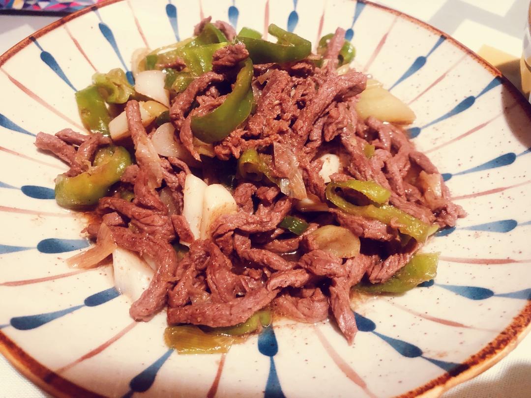 孜然大葱炒牛肉