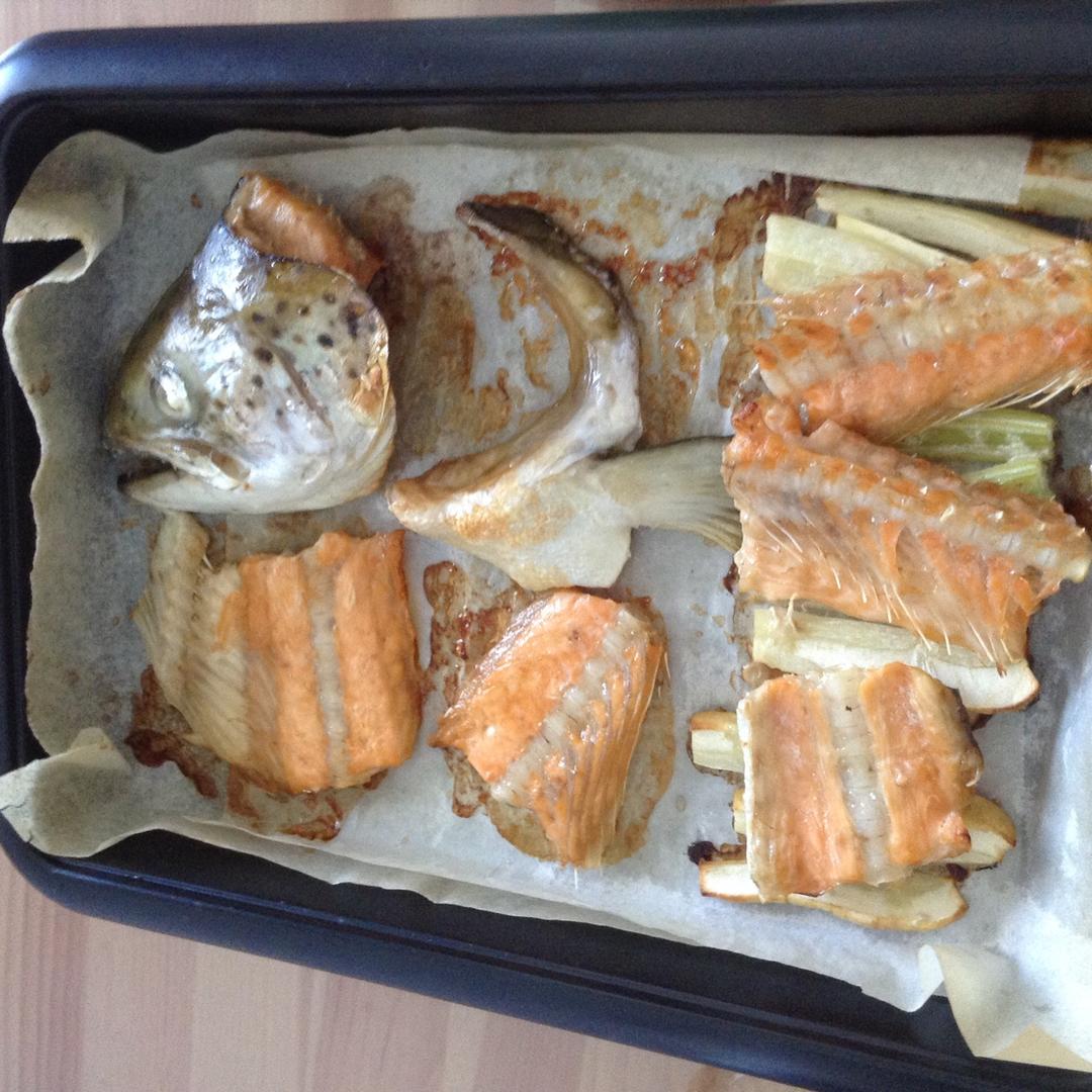 烤三文鱼头的最简法