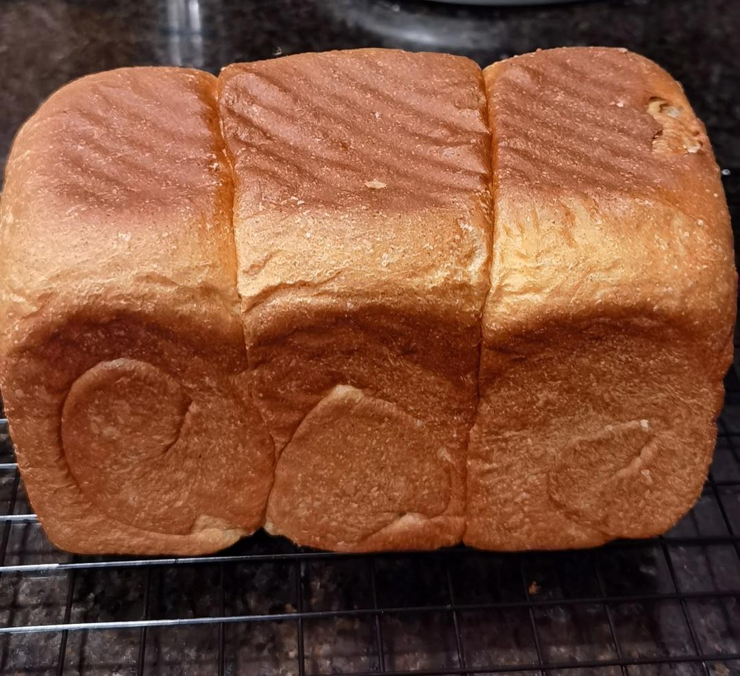 做一次就成功的牛奶吐司面包（手和面揉出手套膜）最后附全麦吐司