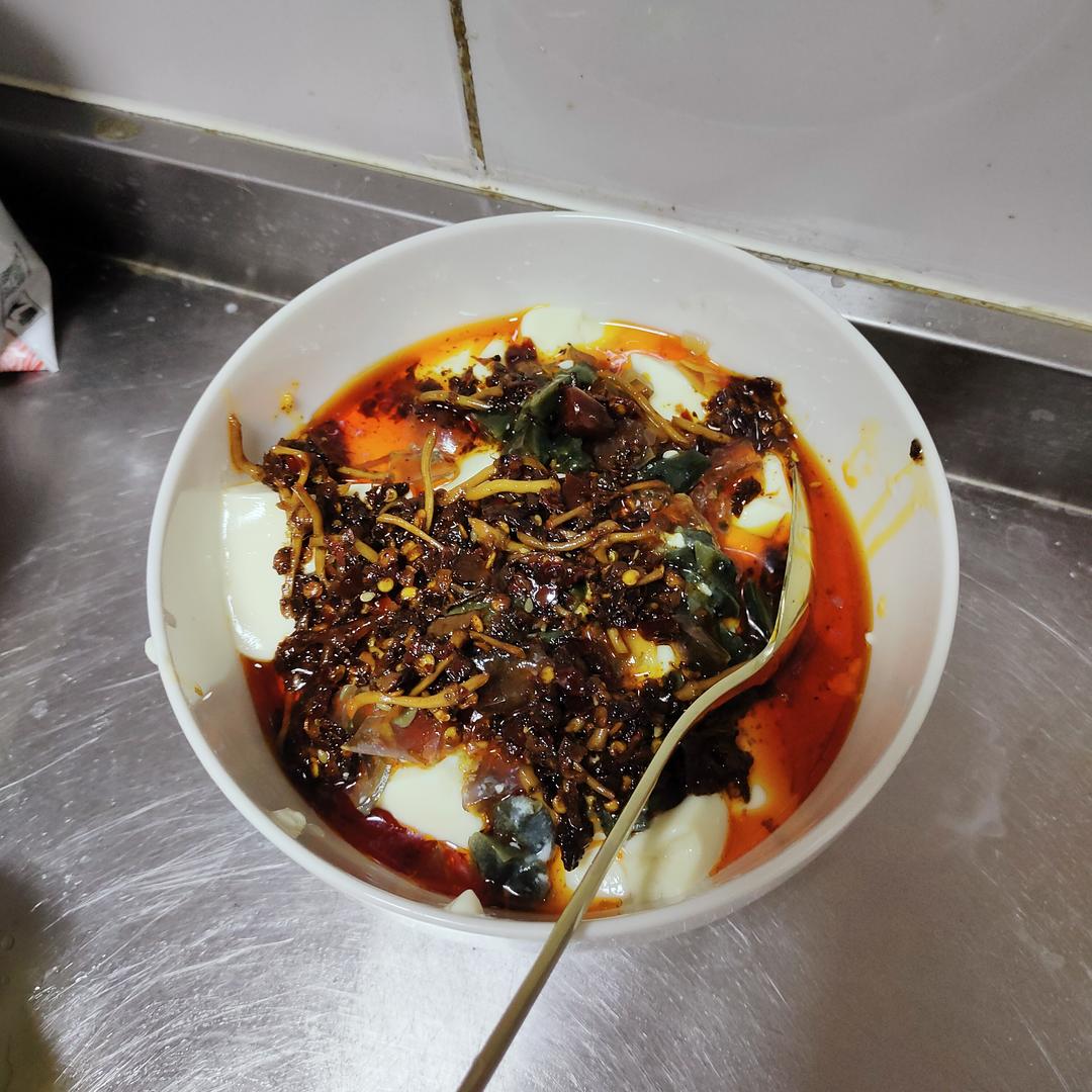 五分钟鸡蛋豆腐羹（附盒装豆腐脱模大法！）