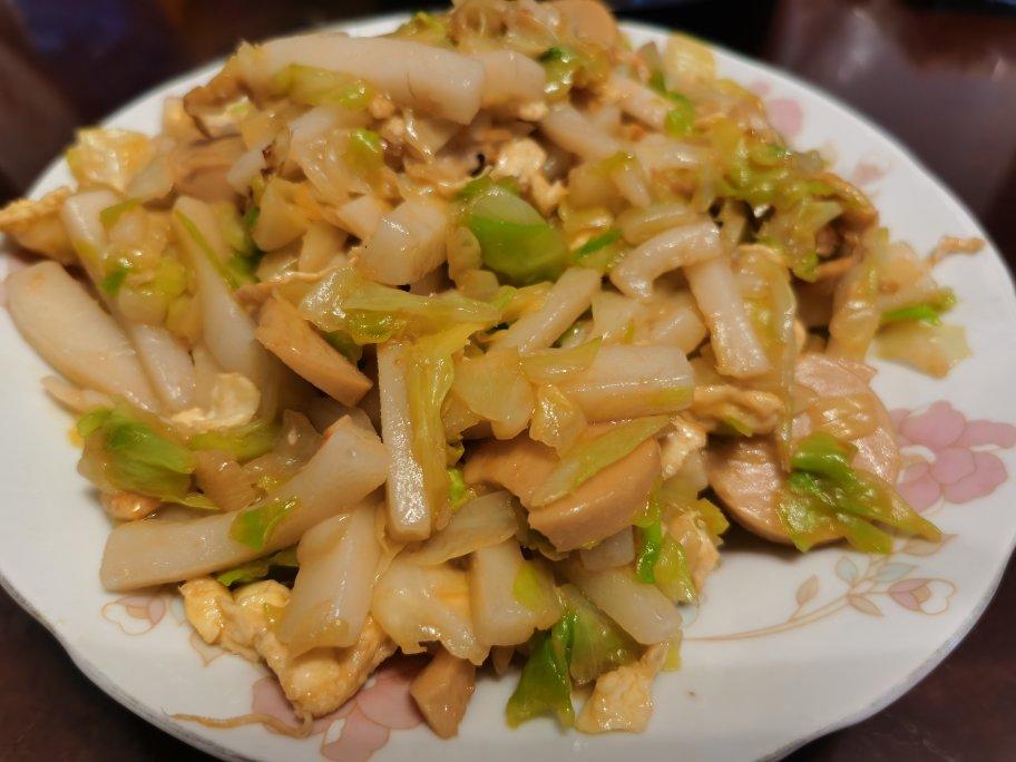 hicake做的包心菜炒年糕