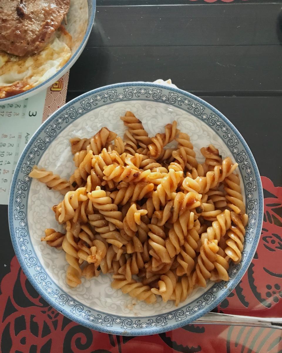 番茄蘑菇螺丝意面