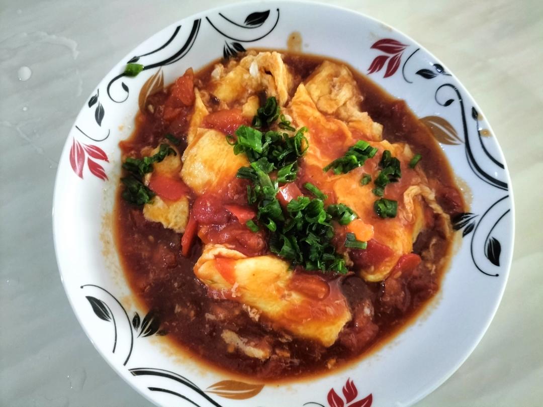 番茄炒鸡蛋（超浓的番茄味）