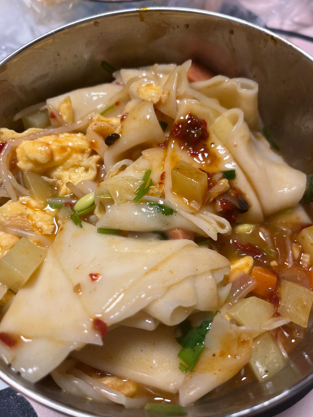 西红柿土豆烩面片