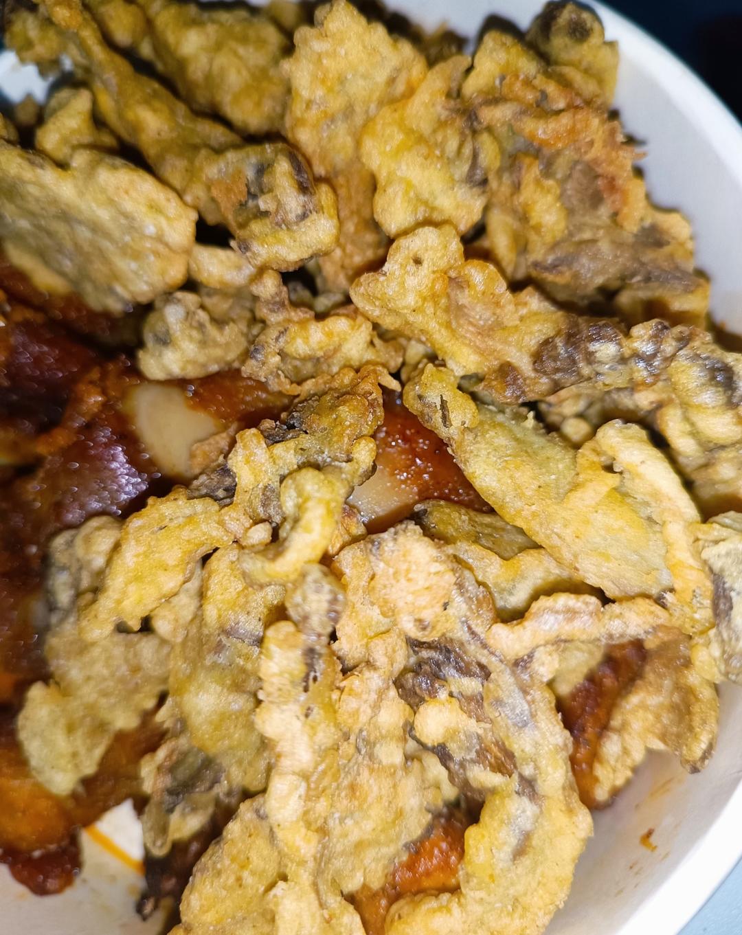 干炸蘑菇的做法，大人小孩都喜欢