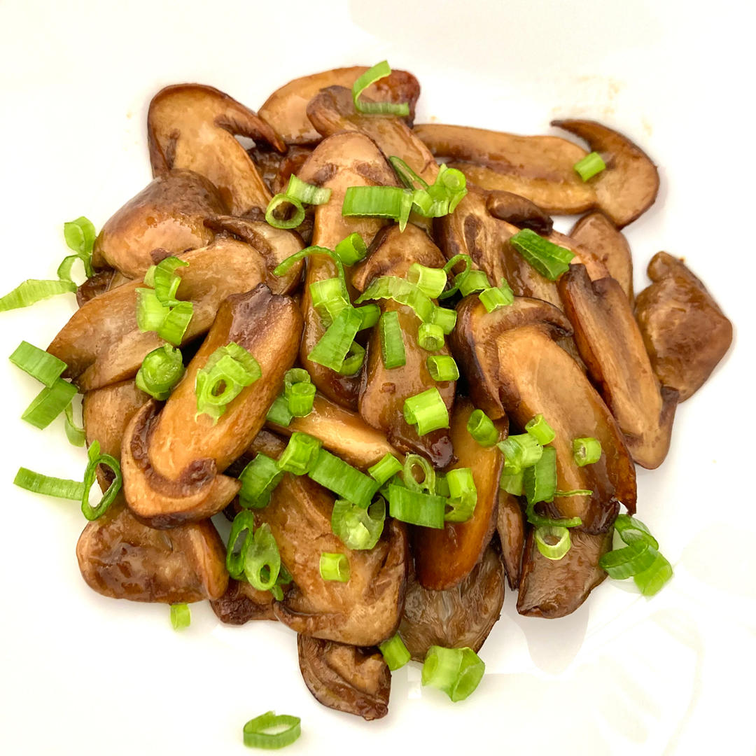 上桌秒光的葱油姬松茸
