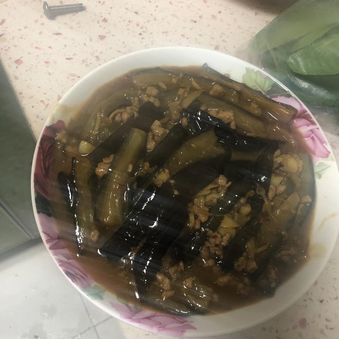 红烧肉沫茄子