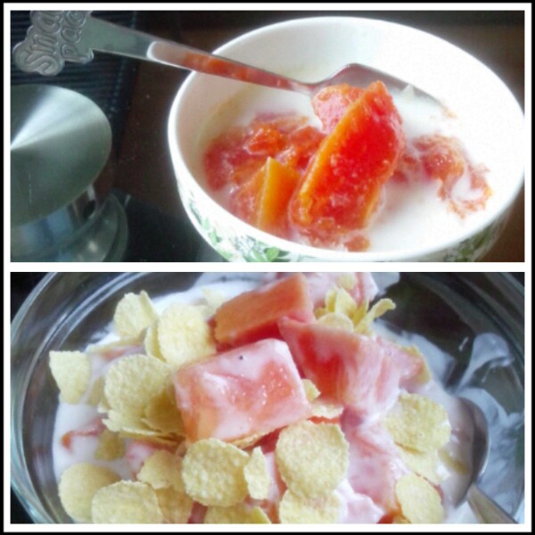 鲜奶炖木瓜