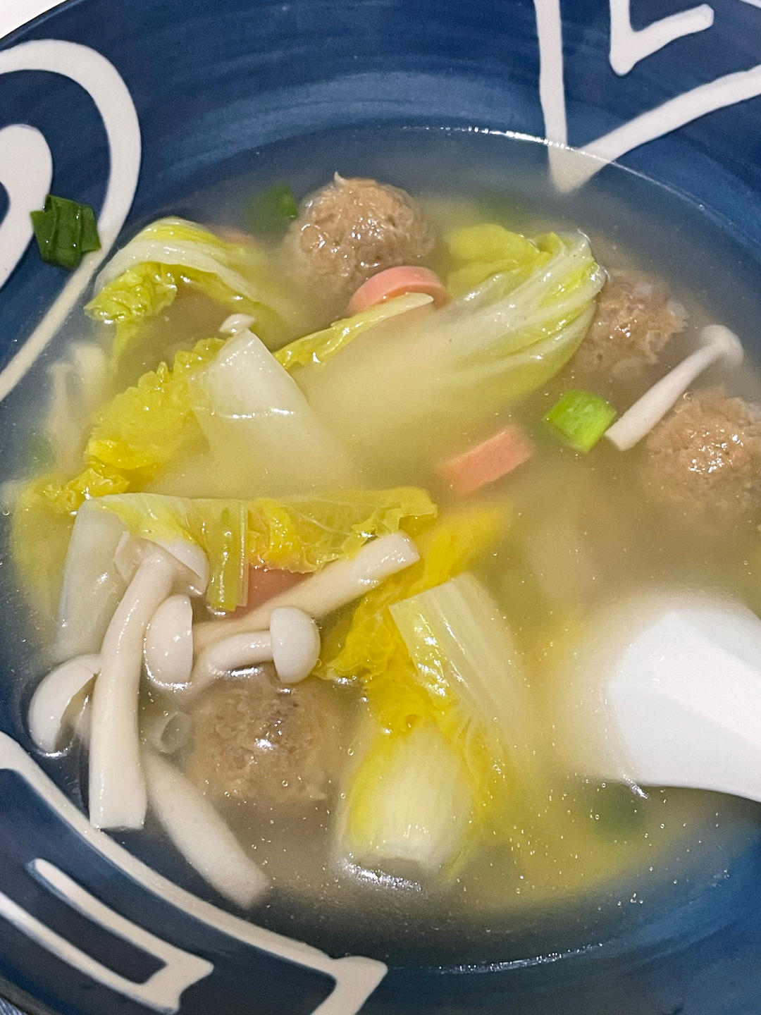 娃娃菜肉丸汤