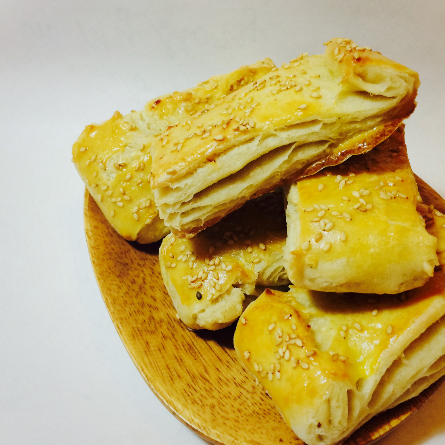 椒盐发面千层饼