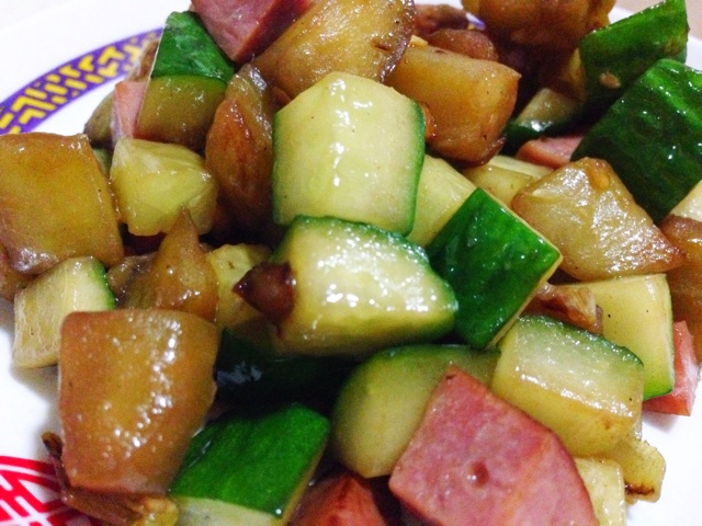 茄子炒黄瓜